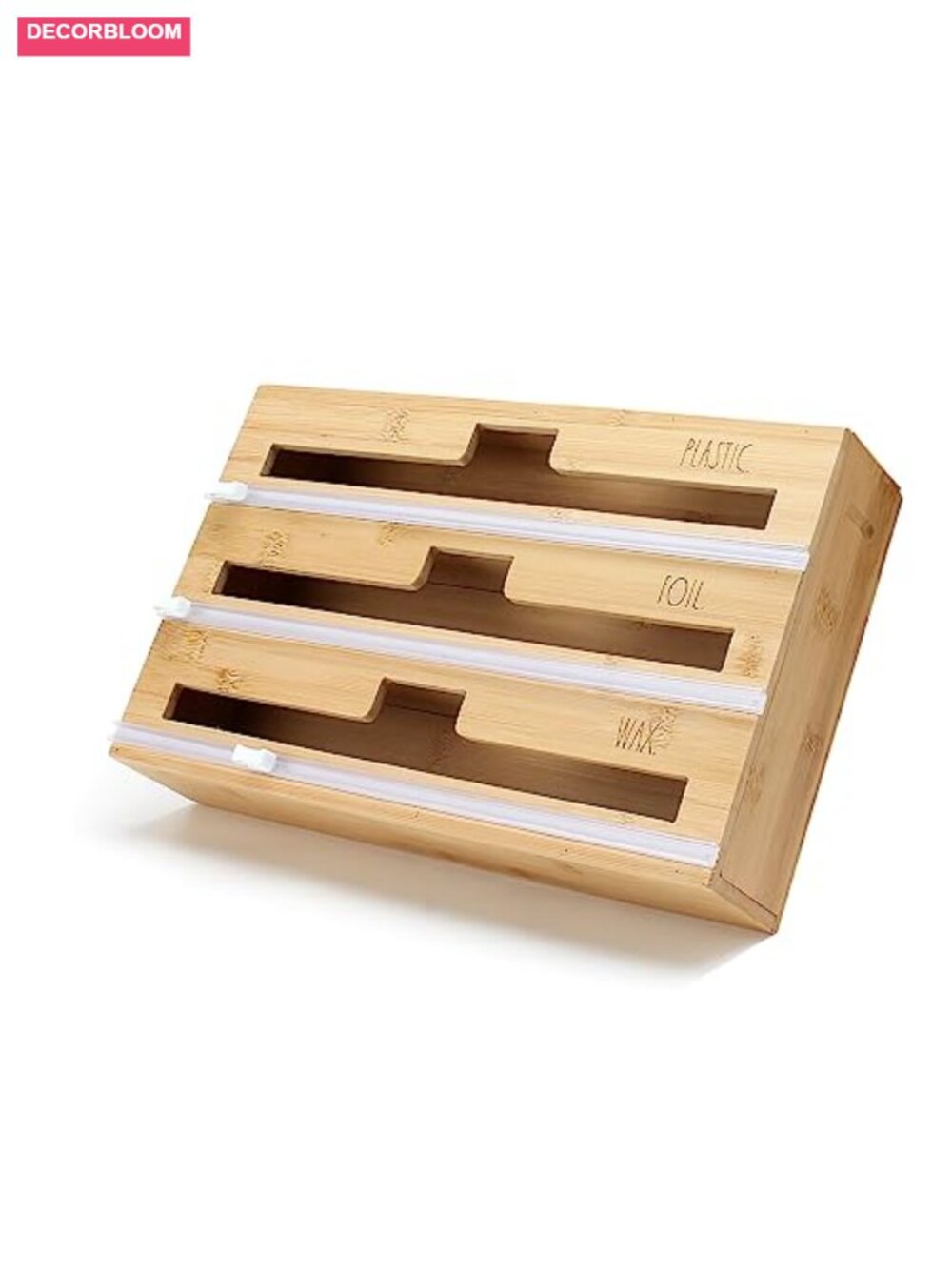 Bamboo Kitchen Drawer Organizer for Bags Storage